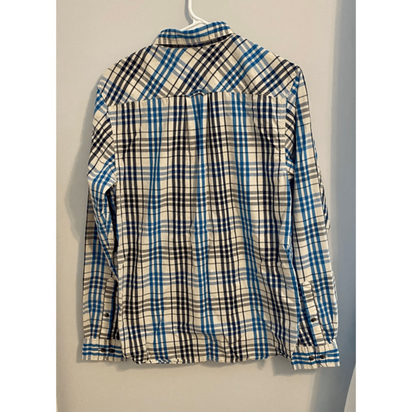 The North Face Mens Lightweight Button Down Casual Shirt White Blue Black Small - Picture 4 of 7